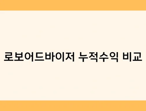 로보어드바이저 누적수익 비교 썸네일