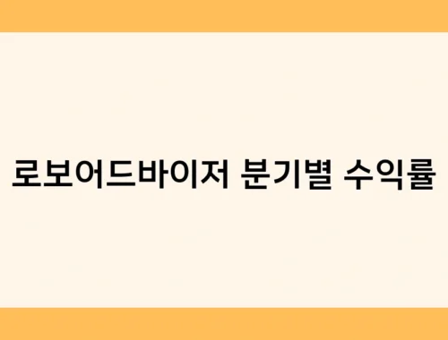 로보어드바이저 분기별 수익률 썸네일